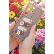 As Mobile Samsung Galaxy S24 Ultra Uyumlu Kılıf Kahverengi Renk Ayıcık Figürlü 3D Kamera Korumalı Darbe Emici Yumuşak Silikon Kapak