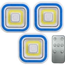 Judge PM-6936 Cob Ledli Pilli Uzaktan Kumandalı Üçlü Lamba