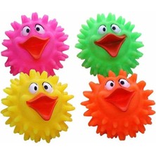 Judge Köpekler Için Renkli Ördek Figürlü Dikenli Top