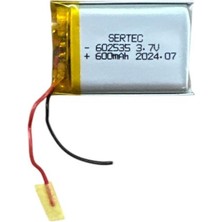 602535 3.7V 600 Mah Li-Polymer DEVRELI/1.5A