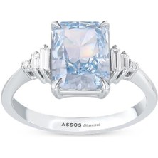 Assos Pırlanta 0.12 Karat Violet Taşlı Pırlanta Yüzük