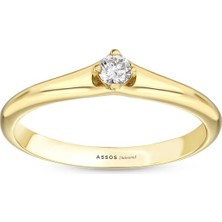 Assos Pırlanta 0.10 Karat Pırlanta Tektaş Yüzük