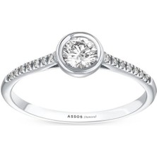 Assos Pırlanta 0.15 Karat Pırlanta Tektaş Yüzük