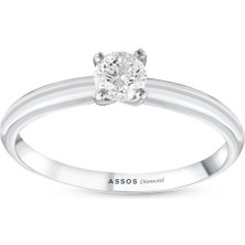 Assos Pırlanta 0.10 Karat Pırlanta Tektaş Yüzük