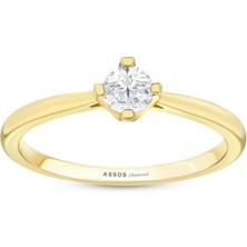 Assos Pırlanta 0.20 Karat Pırlanta Tektaş Yüzük