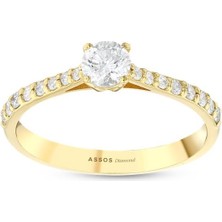 Assos Pırlanta 0.30 Karat Pırlanta Tektaş Yüzük