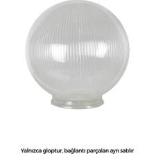 Yakan Aydınlatma 1 Adet  Ø25cm Akrilik Prizmatik Küre Glop yalnızca gloptur bağlantı parçasına ihtiyaç duyar