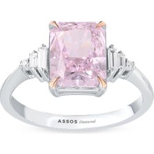 Assos Pırlanta 0.11 Karat Violet Taşlı Pırlanta Yüzük