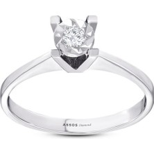 Assos Pırlanta 0.05 Karat Pırlanta Tektaş Yüzük