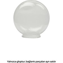Yakan Aydınlatma 1 Adet  Ø20cm Akrilik Şeffaf Küre Glop yalnızca gloptur bağlantı parçasına ihtiyaç duyar