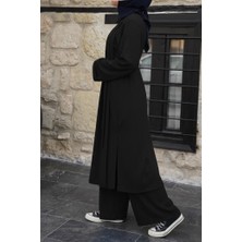 Ande Tesettür Triko Pantolon - Siyah