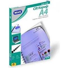 MAS A4 Cilt Kapağı 100 Lü Paket Beyaz 210x297 mm Ölçülerle Su Geçirmez Koruma