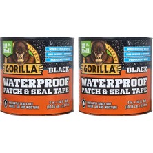 Storemax Gorilla Suya Dayanıklı Yama ve Sızdırmazlık Bandı, Siyah Bant, 10 cm x 25,2 cm (2’li Paket) - Sızıntılar ve Onarımlar Için Kalıcı Hava Koşullarına Dayanıklı Sızdırmazlık