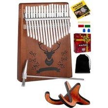 Storemax KLX-456-PAK Hakiki Ağaç Geyik Desenli Kalimba 17 Tuşlu Full Set