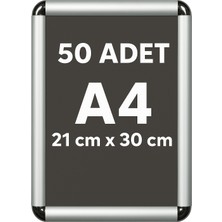 OfisDS 50 Adet A4 Eko Seri Çerçeve Rondo Köşe Aç Kapa Açılır Kapanır