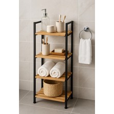 Peka 4 Raflı Metal Banyo Düzenleyici Çok Amaçlı Raf Mutfak Düzenleyici Dolap