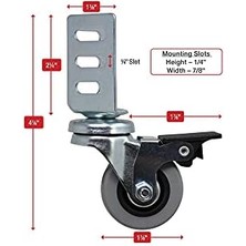 Storemax 8126E Döner Köşe Döner Tekerlek, Gri