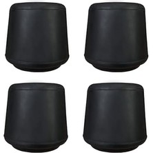 Storemax Kauçuk Bacak Ucu (4 Adet), 2,5 Cm, Siyah