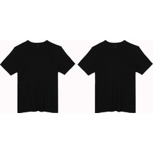 Eros Büyük Beden Sıfır  O Yaka Doğal Pamuklu Azo Test Onaylı  2li Erkek Tişört Atlet