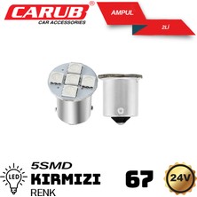  carub 24v 67 led ampül kırmızı