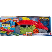 GTK42 Hot Wheels Fırlatıcı ve Taşıyıcı Ejderha Kırmızı Renkli Eğlenceli Oyun Seti