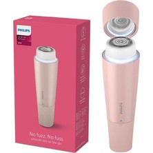 Storemax Philips Yüz Epilasyon Cihazı, Hipoalerjenik Başlık, Tam Dairesel LED Işık, Dahili Ayna, Kendiliğinden Bilenebilir Bıçaklar, Kompakt ve Taşınabilir Tasarım, BRR454/00