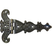 Dekoratif, Sac Tek Kuyruklu Menteşe - 69X102 Mm, Büyük, Antik, 100 Adet