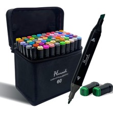 Storemax Adet Rengarenk Oluşan Siyah Çantalı Çift Taraflı Marker Seti