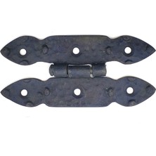 Antika Tarz Dekoratif Pirinç Düğmeli Menteşe - 117X57 Mm, Oksit