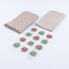 Storemax 20 Adet Puantiye ve Zikzak Desenli Kese Kağıdı (18X30 Cm) ve Happy New Oluşan Set