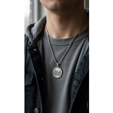 Alooya Stranger Things  Gümüş Kaplama Örme Zincir Kolye