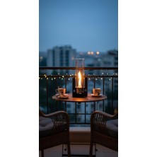 Demir Şömine Bioetanol Şömine Kokusuz Dumansız Sıvı Yakıtlı Pratik Masaüstü Taşınabilir Şömine