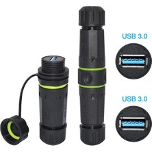 PM-24598 Dişi - Dişi IP68 Su Geçirmez 3.0 Usb-A Konnektör