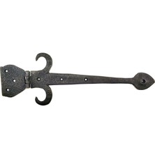 Antika Tarz Dekoratif Pirinç Kuyruklu Çanak Menteşe - 137X390 Mm, Oksit