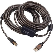 PM-29486 Şeffaf Chipset 10 Metre USB 2.0 Yazıcı Kablosu