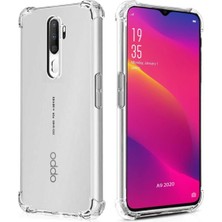 Ennar Oppo A9 2020 Uyumlu Darbeye Dayanıklı Köşe Korumalı Kılıf Anti Şok Şeffaf Kapak