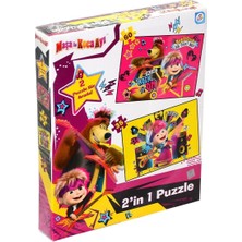 MS7579 Laço Kids Maşa ile Koca Ayı 2 Puzzle 1 Kutuda / 35+60 Parça Puzzle