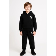 New Kids Kapüşonlu Kanguru Cepli Mevsimlik 2 Iplik Spor Erkek Çocuk Takım