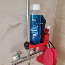 Genç 3D Duş Şampuan Tutucu | Banyo Askısı | Boruya Uygun Şampuanlık