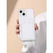 Ennar Apple iPhone 15 Plus Uyumlu Kartlıklı Kılıf Kamera Korumalı Anti Şok Şeffaf Kapak