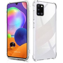 Ennar Samsung Galaxy A31 Uyumlu Darbeye Dayanıklı Köşe Korumalı Kılıf Anti Şok Şeffaf Kapak