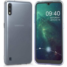 Ennar Samsung Galaxy A01 Kılıf Uyumlu Darbeye Dayanıklı 2.0 mm Ince Şeffaf Silikon Kapak