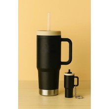 Sağlıkçı Shopping Mega Boy Stanly Pipetli Termos Anahtarlık Çanta Süsü Charm Özel Tasarım Açılabilir Kapaklı Kutu