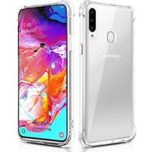 Ennar Samsung Galaxy A70 Uyumlu Darbeye Dayanıklı Köşe Korumalı Kılıf Anti Şok Şeffaf Kapak