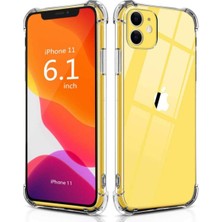 Ennar Apple iPhone 11 Uyumlu Darbeye Emici Köşe Korumalı Kılıf Anti Şok Şeffaf Kapak