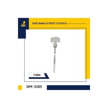 Plastik, Saplamalı Etiket Tutucu, Şeffaf 10,5 cm