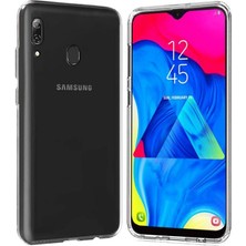 Ennar Samsung Galaxy M10 Kılıf Uyumlu Darbeye Dayanıklı 2.0 mm Ince Şeffaf Silikon Kapak