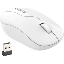 Everest SMW-973 USB Beyaz 2.4ghz 1200DPI Optik Mouse 5 Metre Menzilli