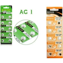 Buton - Saat Lazer Hesap Makinesi Pili 10LU Ag1 LR621/LR60 1.55V