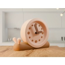 Genç 3D Salyangoz Masa Saati | Snail Clock Dekoratif Saat | Sevimli Masa ve Raf Süsü